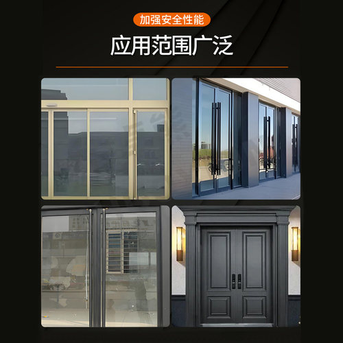 玻璃门防倒链不锈钢304商场酒店大门防倒塌锁扣钢化玻璃门防脱链 - 图3