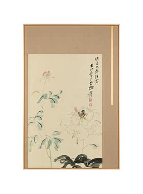 新中式入户玄关装饰画古风轻奢禅意挂画走廊过道挂画客厅装饰画