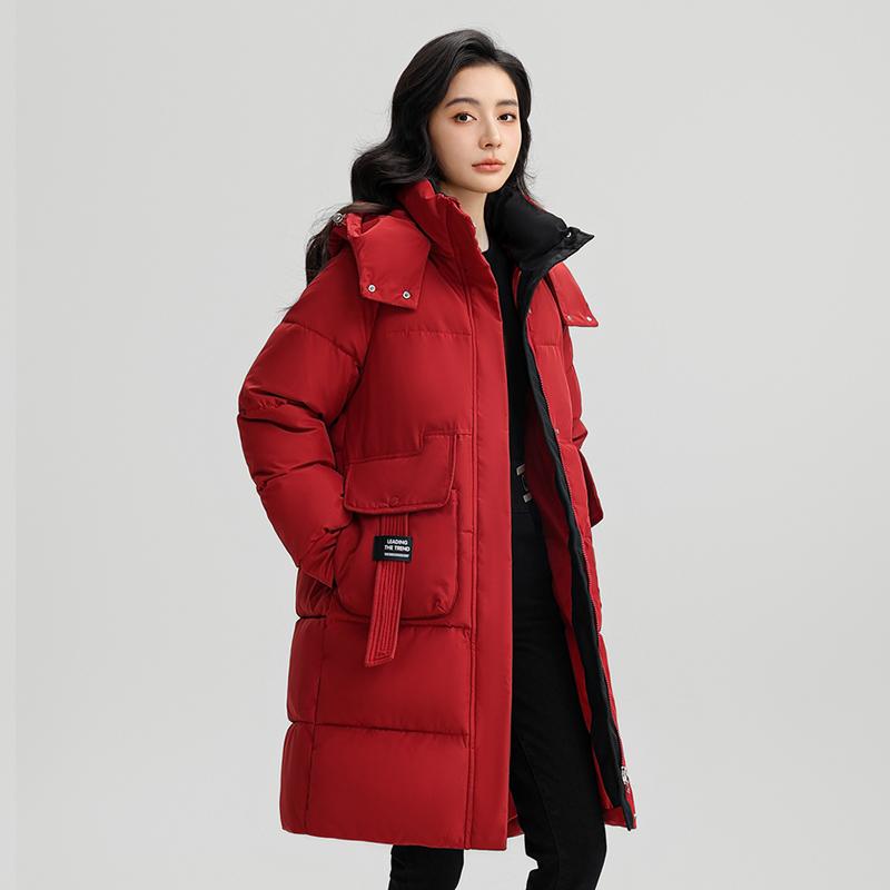 2025冬季新款羽绒棉服女中长款韩版宽松棉衣加厚保暖时尚棉袄外套 - 图2