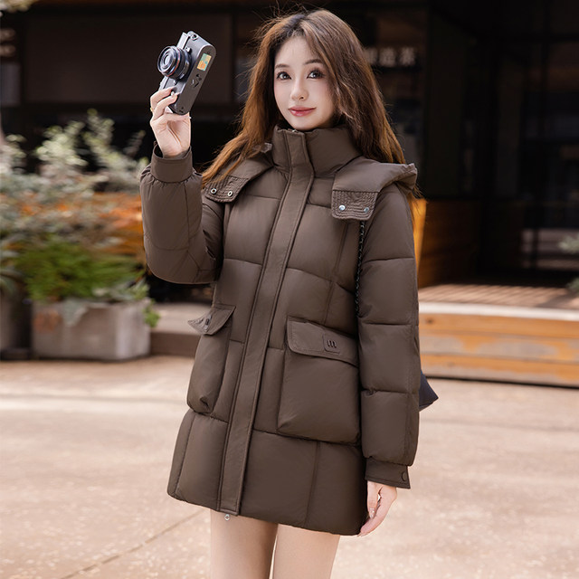 2025 winter fashion mid-length down jacket for women