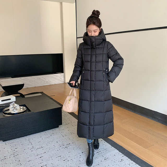 New winter down jacket women's long hooded cotton jacket
