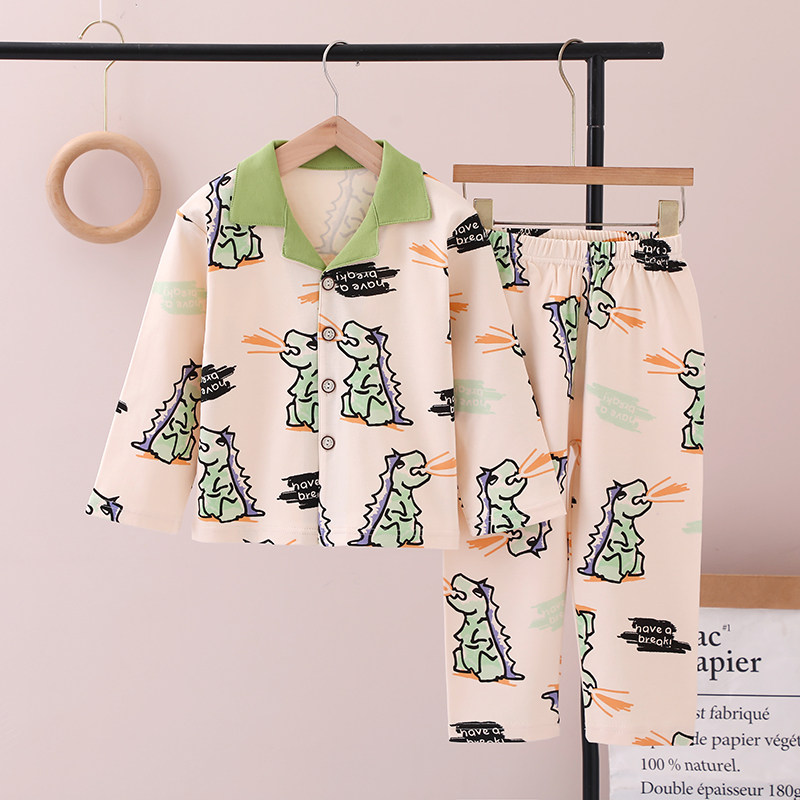 儿童春秋纯棉长袖睡衣套a类男童卡通翻领全棉男孩棉毛宝宝家居服,淘宝优惠券,粉丝福利购,淘宝优惠卷