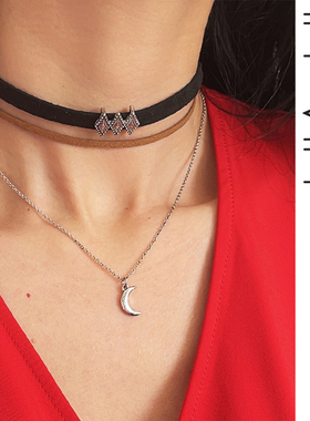 项链invia皮绳ins欧美时尚女