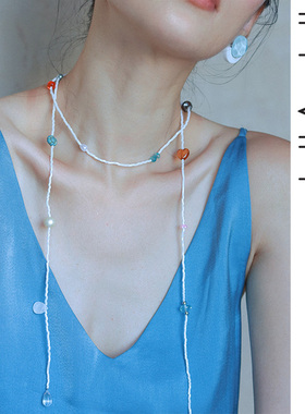 适合夏天戴的项链腰链两用度假风