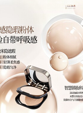 dmdn柔焦持妆控油双层粉饼补妆定妆控油防水防汗遮瑕不脱妆定妆粉