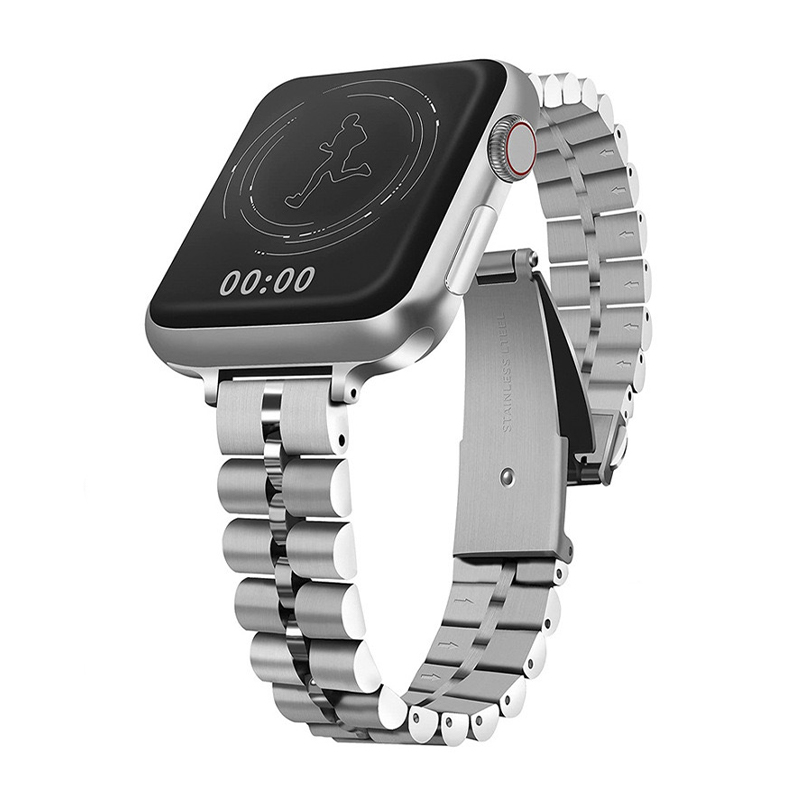 小三珠细款不锈钢金属新款iwatch表带s9适用applewatch苹果手表10 - 图3