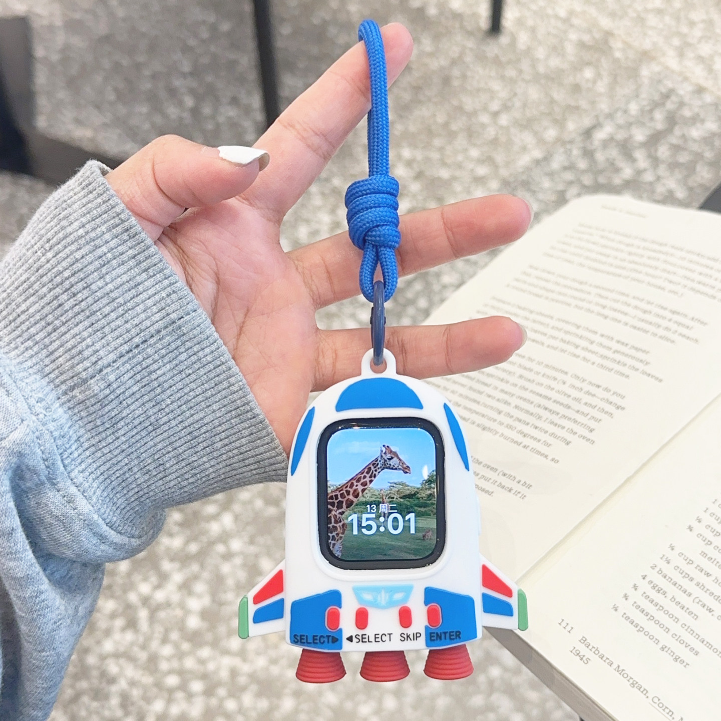 小飞船硅胶抗震防摔保护壳S11挂绳iwatch表壳适用苹果手表s10玩具,淘宝优惠券,粉丝福利购,淘宝优惠卷