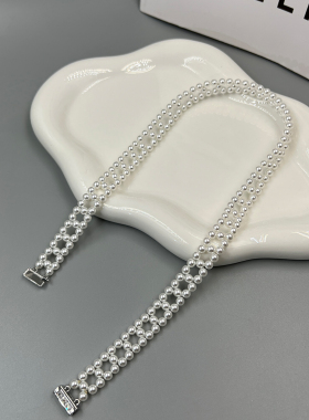 编织baby珍珠项链女轻奢设计高级