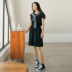 Susie 2019 hè mới của phụ nữ nghệ thuật thả lỏng eo mỏng cotton ngắn tay SC9221 - váy đầm các mẫu đầm đẹp 2021 váy đầm