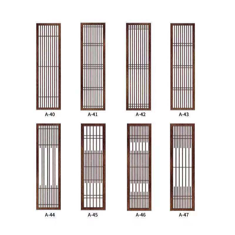 定制东阳木雕仿古门窗中式镂空实木花格背景墙屏风隔断木格栅窗花