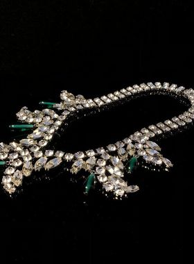 欧美复古风大气重工爪镶莱茵石