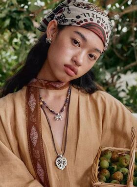 2025新品斯瓦山丘斑马串珠项链木珠锁骨链游牧风男女同款锁骨链