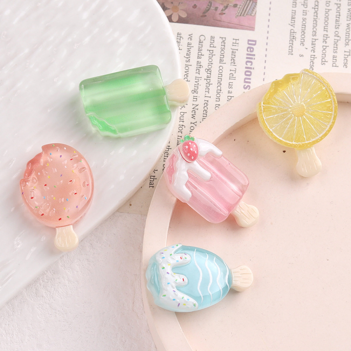 卡通diy树脂配件饰品水果雪糕奶油胶手工制发夹饰手机壳鞋扣配饰,淘宝优惠券,粉丝福利购,淘宝优惠卷
