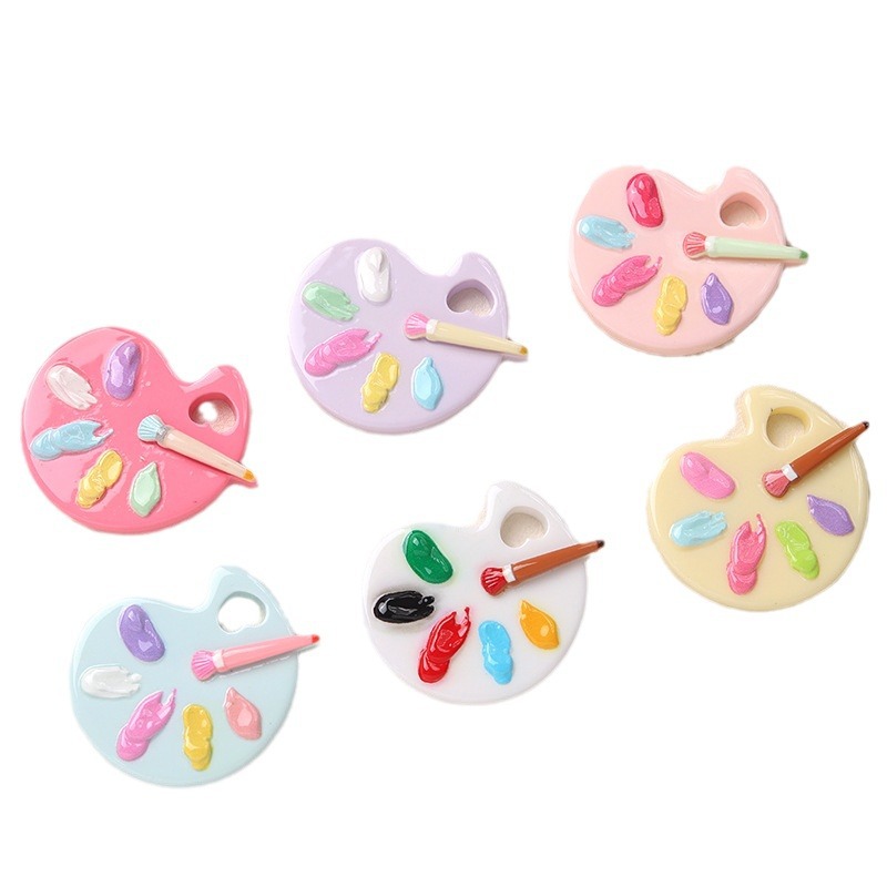 卡通diy树脂配件饰品画画盘奶油胶手工制发夹手机壳鞋扣配饰 - 图3