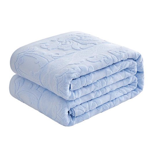 恒源祥纯棉老式毛巾被成人夏季盖毯全棉毛巾毯子单人空调被薄毛毯