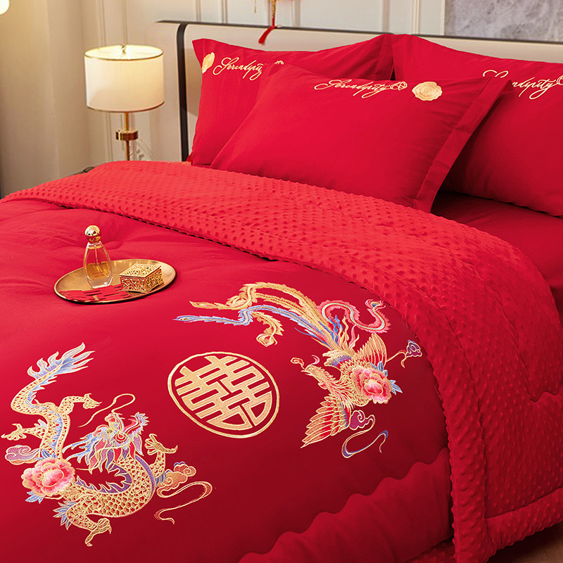 恒源祥全棉豆豆婚庆被子被芯加厚保暖春秋被冬被喜庆结婚陪嫁喜被,淘宝优惠券,粉丝福利购,淘宝优惠卷