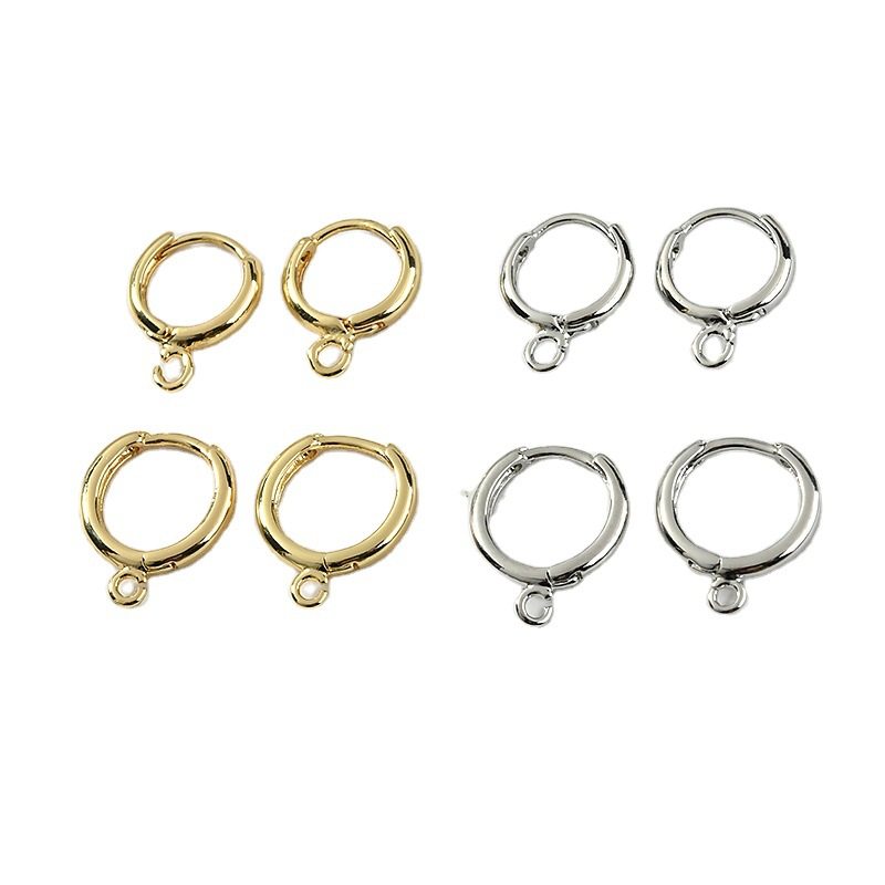 铜镀18K真金色保色耳钩耳圈圆形耳环耳夹耳扣饰品DIY耳环材料配件,淘宝优惠券,粉丝福利购,淘宝优惠卷
