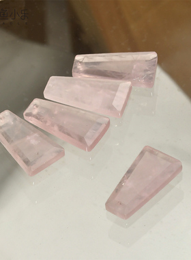水晶玉石半宝石长方梯形吊坠DIY