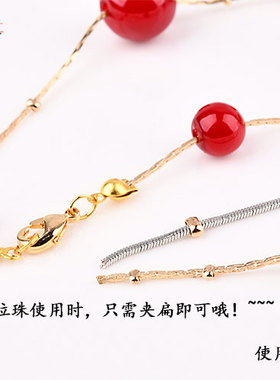 diy手工耳饰品项链纯铜定位珠