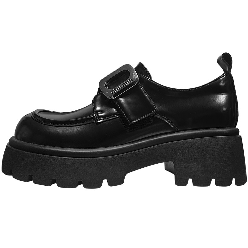 喵唔的天空金属扣通勤乐福鞋女气质厚底粗跟单鞋百搭休闲小皮鞋,淘宝优惠券,粉丝福利购,淘宝优惠卷