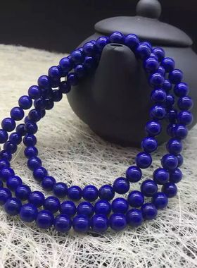 青金石佛珠手链无情侣未镶嵌无白