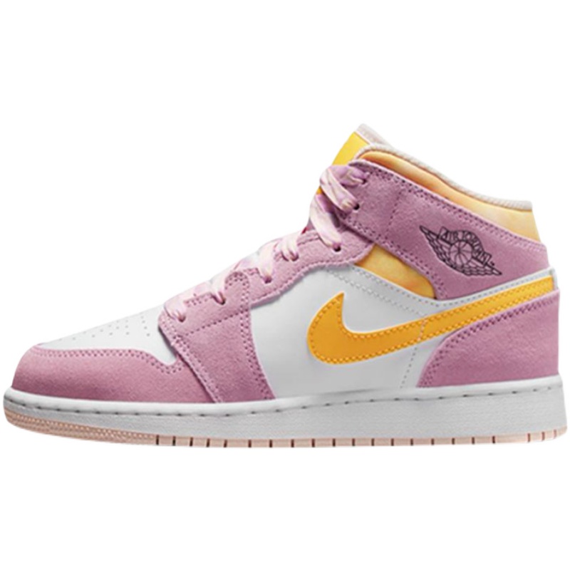 Air Jordan 1 Mid SE AJ1中帮女子樱花粉黄休闲篮球鞋DC9517-600-图3