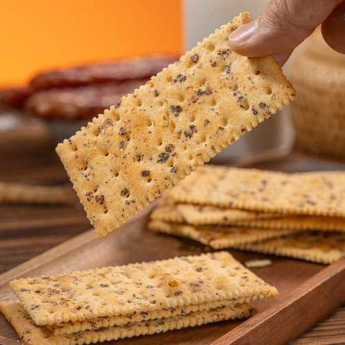 广州酒家黑松露培根腊肠苏打饼干咸味休闲零食早餐办公室下午茶 - 图1