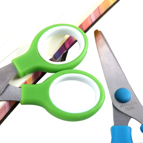 Детские пластиковые ножницы для детского сада для школьников, поделки из бумаги, детская безвредная художественная игрушка для друга, «сделай сам»