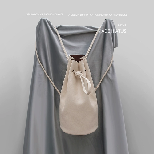 Небольшой дизайнерский мягкий рюкзак для отдыха, сумка через плечо, картхолдер, Южная Корея, на шнурках