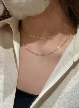 日系cocoshnik同款 无限爱8字链925纯银镀14k金项链锁骨链女礼物