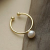 Natural freshwater pearl ring for women, autumn and winter, elegant and luxurious tail ring, high-end index finger ring