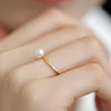 Natural freshwater pearl ring for women, autumn and winter, elegant and luxurious tail ring, high-end index finger ring