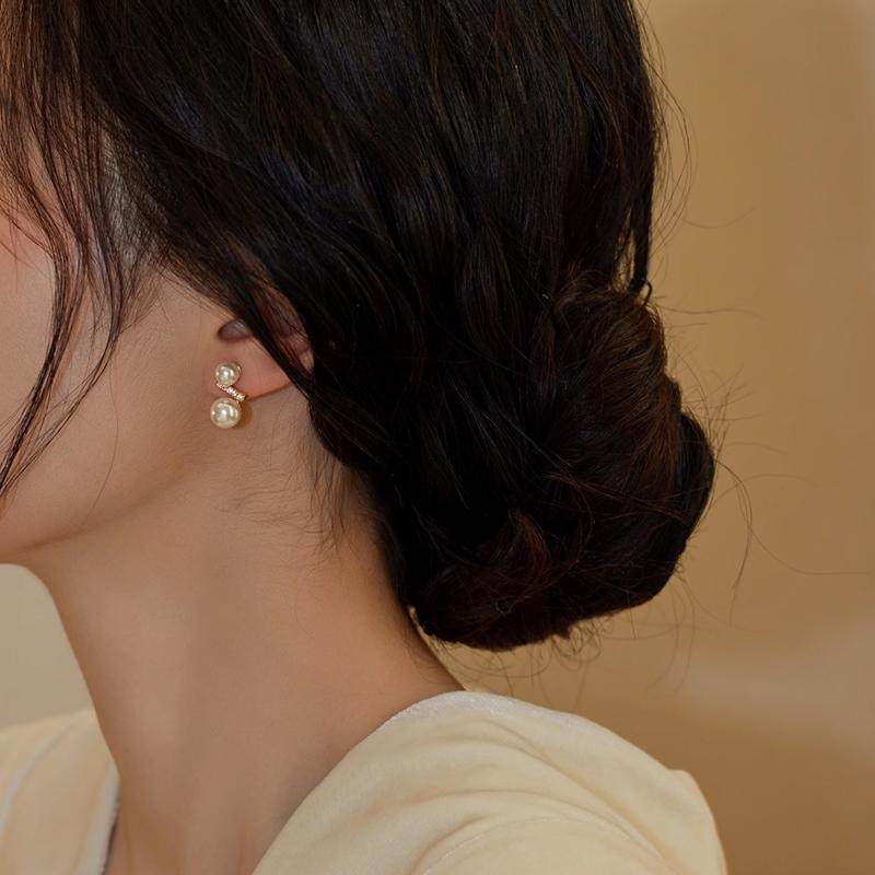 【瑟韵】天然淡水珍珠耳钉女款 时尚法式轻奢气质高级感耳环耳饰,淘宝优惠券,粉丝福利购,淘宝优惠卷