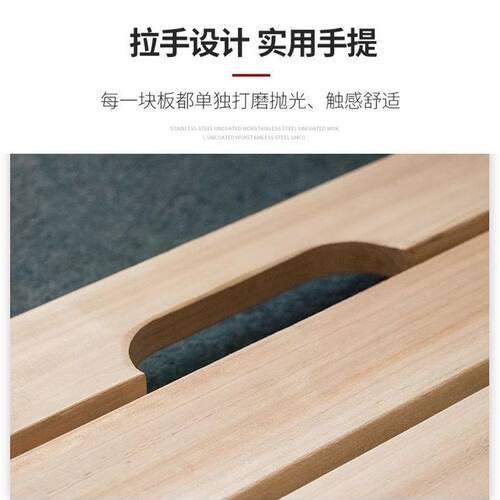 定制淋浴房地板防腐木脚垫卫生间浴室防滑木垫卫浴地垫隔水木踏板 - 图3