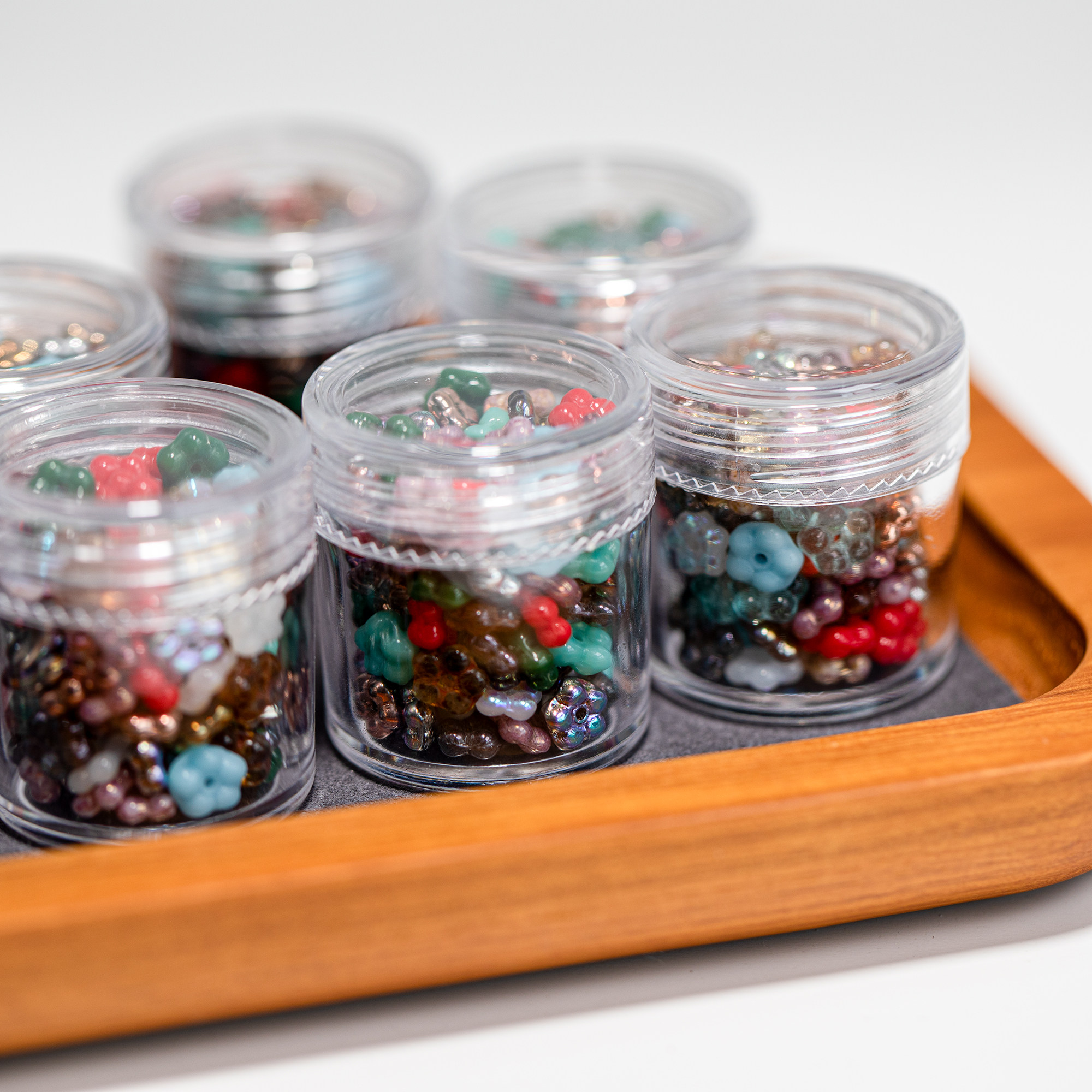 20颗装5mm捷克进口古董珠 小隔花粉色红色白AB彩琥珀蓝绿紫小混装,淘宝优惠券,粉丝福利购,淘宝优惠卷