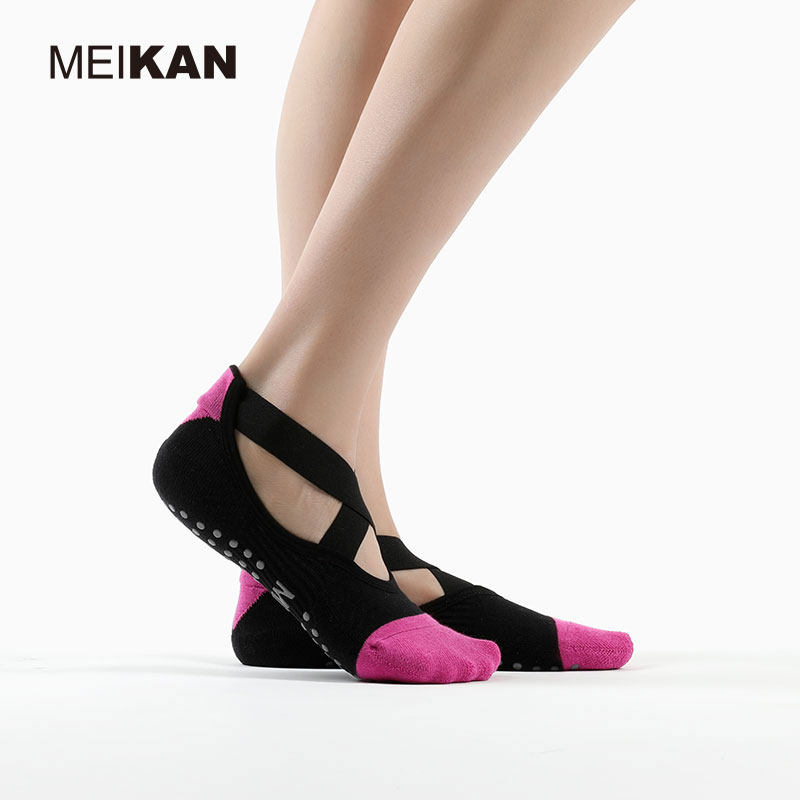 2双装meikan专业绑带普拉提防滑袜 meikan瑜伽袜子