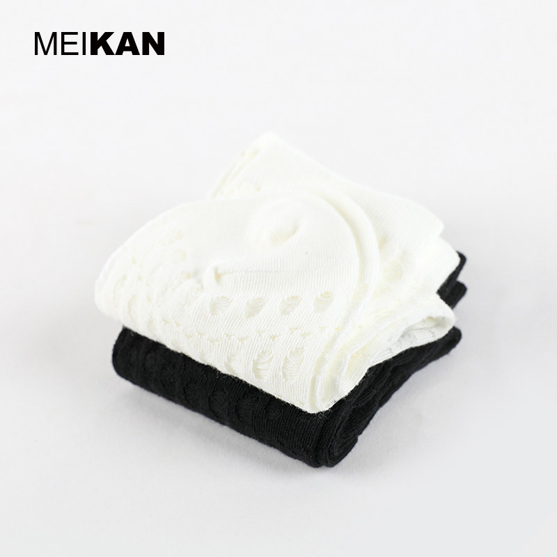 meikan奶白镂空字母小腿袜女长筒袜 meikan短袜/打底袜/丝袜/美腿袜