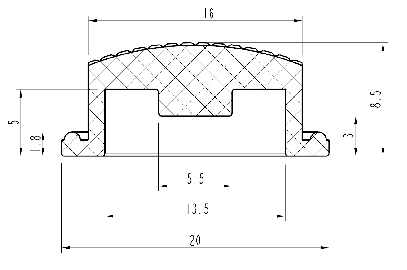 工厂直销强光手电筒优质硅胶开关按钮帽防水配件尾按16mm开关帽 - 图0