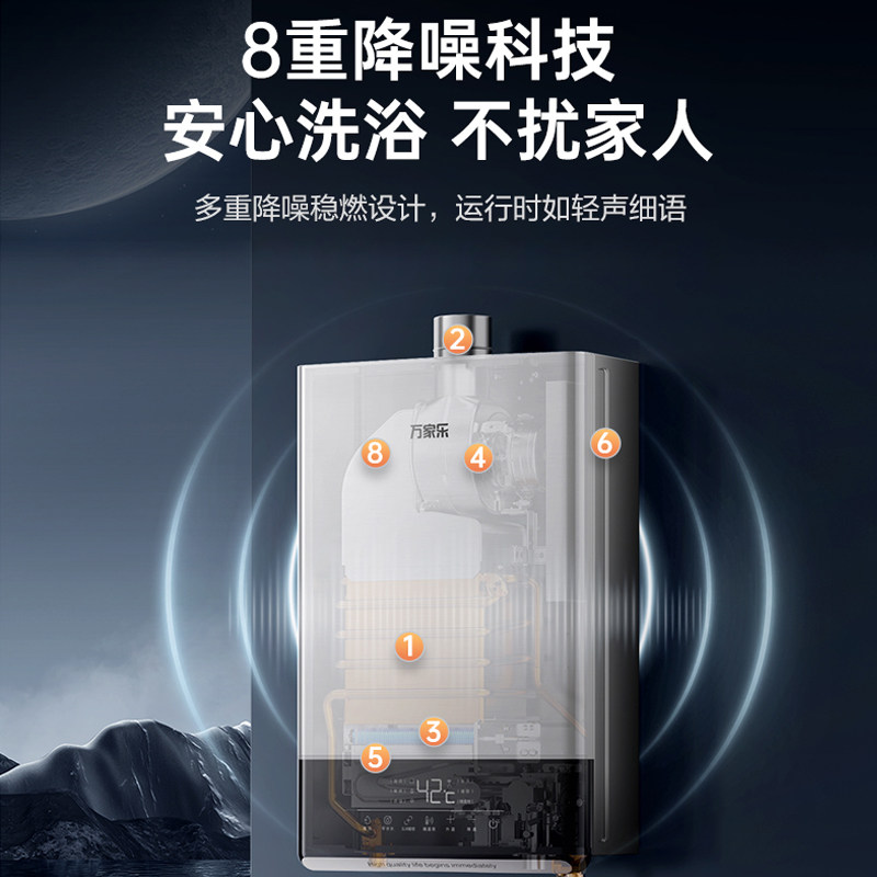 万家乐燃气热水器家用天然气16升13L低水压 增压零冷水热水器洗澡 - 图3