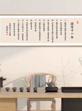 新中式国风挂画背景墙装饰画字画办公室挂画励志茶室客厅装饰画框