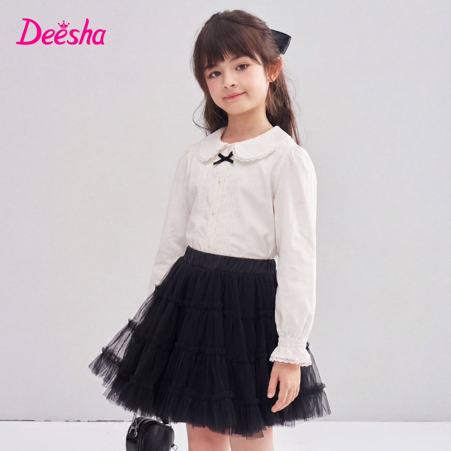 Disha official flagship store girls' long-sleeved shirt