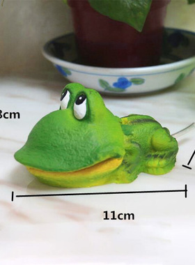 伊鱼水族青蛙萌萌鱼缸装饰摆件