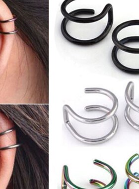 2 pcs/set men women ear clip cuff wrap earrings fashion 4 co
