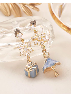 芭蕾舞女孩挂坠拉链扣日本贵和kiwa饰品配件DIY合金镀金银色