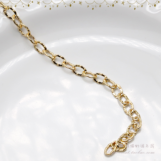 280BW椭圆链条日本贵和KIWA手工配件耳饰项链材料DIY青铜镀金色 - 图3