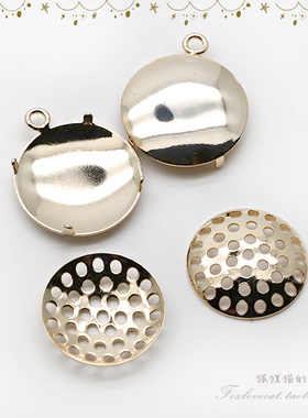 莲蓬头洞洞贵和女铜镀金挂件串珠