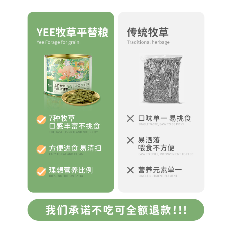 牧草平替粮兔粮兔之极同配方幼兔粮全年龄草条成兔粮无淀粉550g - 图2