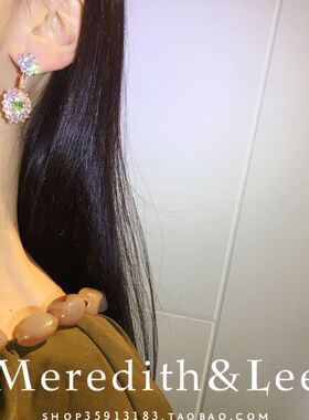 Meredith&Lee 轻奢小众设计小清新薄荷绿爱心春夏氛围感精致耳环