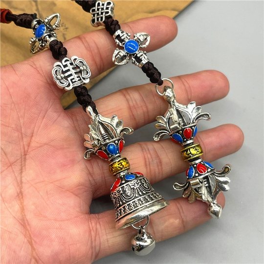 Car pendant ethnic style five-strand vajra bell