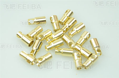 航模镀金香蕉插头 2.0mm 3.5mm 4.0mm 电机电调专用 香蕉头 - 图2